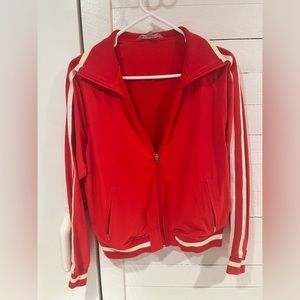 ATHLETA Sprint Track Jacket Featherweight Stretch Red Size S